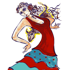 Spanish and Flamenco sticker