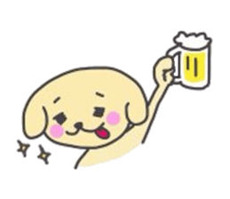 golden retriever, John sticker #6604959