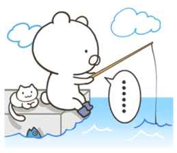 White bear in summer of JAPAN sticker #6606133