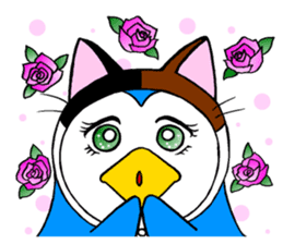 A penguin of a cat-costume, dissembling sticker #6606477