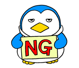 A penguin of a cat-costume, dissembling sticker #6606501