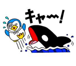 A penguin of a cat-costume, dissembling sticker #6606503