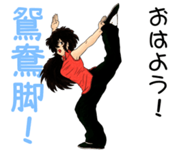 Kungfu Girl characters sticker #6606996