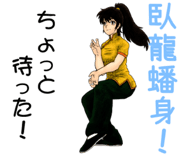 Kungfu Girl characters sticker #6607002