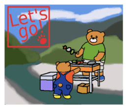 Summer, bear and cats sticker #6607353