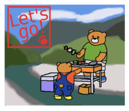 Summer, bear and cats sticker #6607353