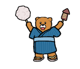 Summer, bear and cats sticker #6607378