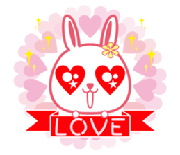 U Rabbit Love Colorful sticker #6608185