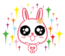 U Rabbit Love Colorful sticker #6608188