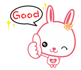 U Rabbit Love Colorful sticker #6608194