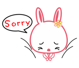 U Rabbit Love Colorful sticker #6608195