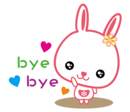 U Rabbit Love Colorful sticker #6608196
