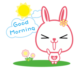 U Rabbit Love Colorful sticker #6608197