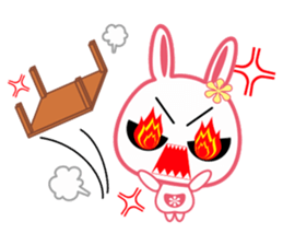 U Rabbit Love Colorful sticker #6608199