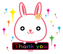 U Rabbit Love Colorful sticker #6608200