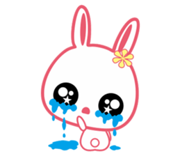 U Rabbit Love Colorful sticker #6608202