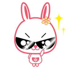 U Rabbit Love Colorful sticker #6608204