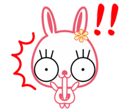 U Rabbit Love Colorful sticker #6608205