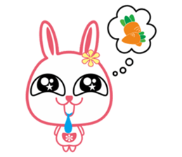 U Rabbit Love Colorful sticker #6608207