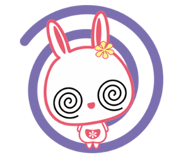 U Rabbit Love Colorful sticker #6608209