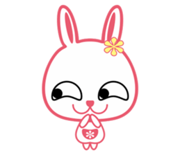 U Rabbit Love Colorful sticker #6608210