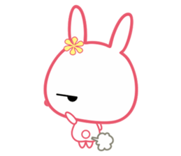 U Rabbit Love Colorful sticker #6608212