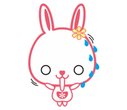 U Rabbit Love Colorful sticker #6608213