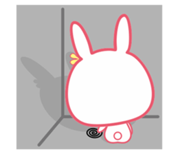 U Rabbit Love Colorful sticker #6608214