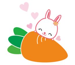 U Rabbit Love Colorful sticker #6608215