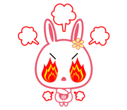 U Rabbit Love Colorful sticker #6608217