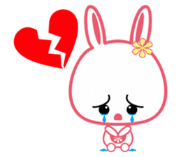 U Rabbit Love Colorful sticker #6608218