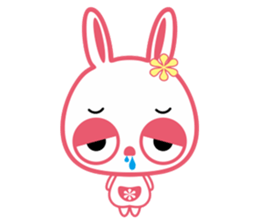 U Rabbit Love Colorful sticker #6608219