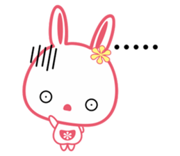 U Rabbit Love Colorful sticker #6608220