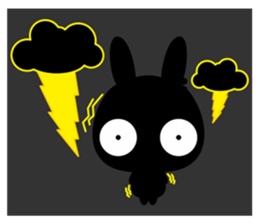 U Rabbit Love Colorful sticker #6608221