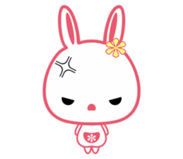 U Rabbit Love Colorful sticker #6608222