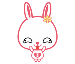 U Rabbit Love Colorful sticker #6608223
