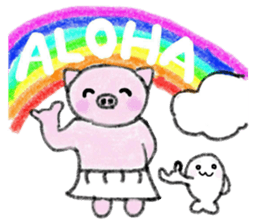 Hula oink Girl vol.4 White skirt ver. sticker #6608424