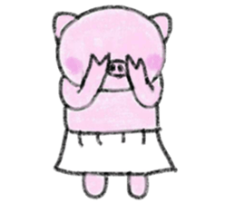 Hula oink Girl vol.4 White skirt ver. sticker #6608428