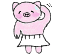 Hula oink Girl vol.4 White skirt ver. sticker #6608429
