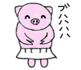 Hula oink Girl vol.4 White skirt ver. sticker #6608431