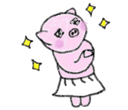 Hula oink Girl vol.4 White skirt ver. sticker #6608432