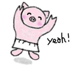Hula oink Girl vol.4 White skirt ver. sticker #6608434