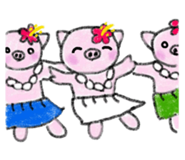 Hula oink Girl vol.4 White skirt ver. sticker #6608435