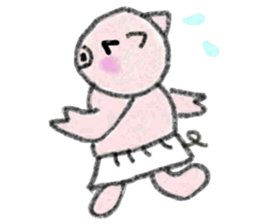 Hula oink Girl vol.4 White skirt ver. sticker #6608443