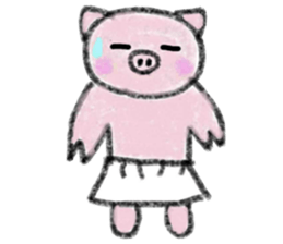 Hula oink Girl vol.4 White skirt ver. sticker #6608444