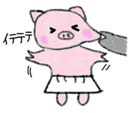 Hula oink Girl vol.4 White skirt ver. sticker #6608446