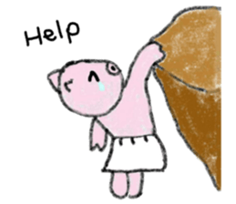 Hula oink Girl vol.4 White skirt ver. sticker #6608448