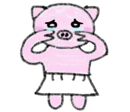 Hula oink Girl vol.4 White skirt ver. sticker #6608449