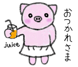 Hula oink Girl vol.4 White skirt ver. sticker #6608451