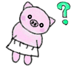 Hula oink Girl vol.4 White skirt ver. sticker #6608453